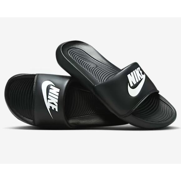 Nike Benassi JDI Slides Sandals Black/White Womens Size 8 CN9675-002 - Picture 1 of 8